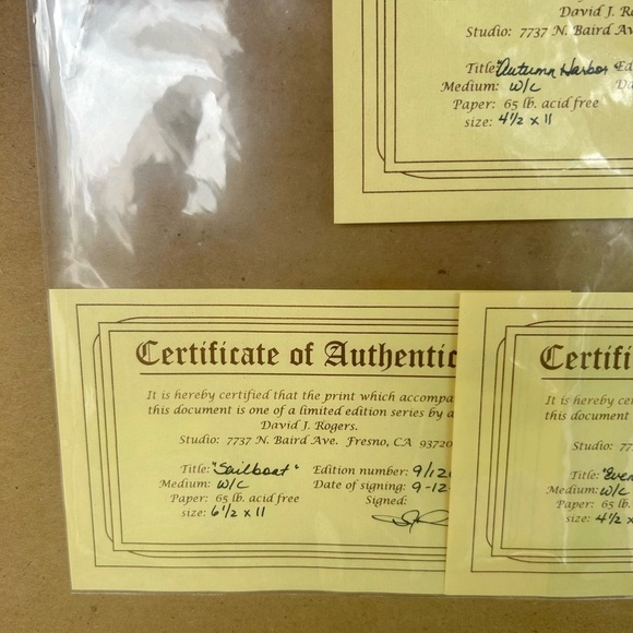 Framed Certified Sailboat Prints by California Artist, David R. Rogers. - Picture 6 of 9